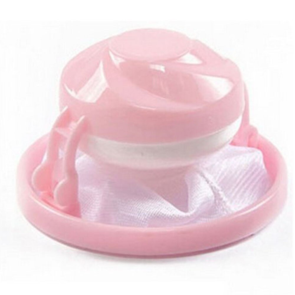 Bolsa para recoger el pelo de pelusa flotante para el hogar, bolsas de malla para lavadora, filtro de lavandería, limpieza de bolsas: Rosa