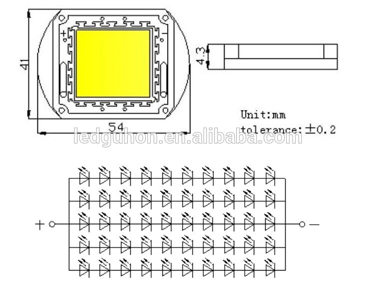 cob power led module White color 50w white