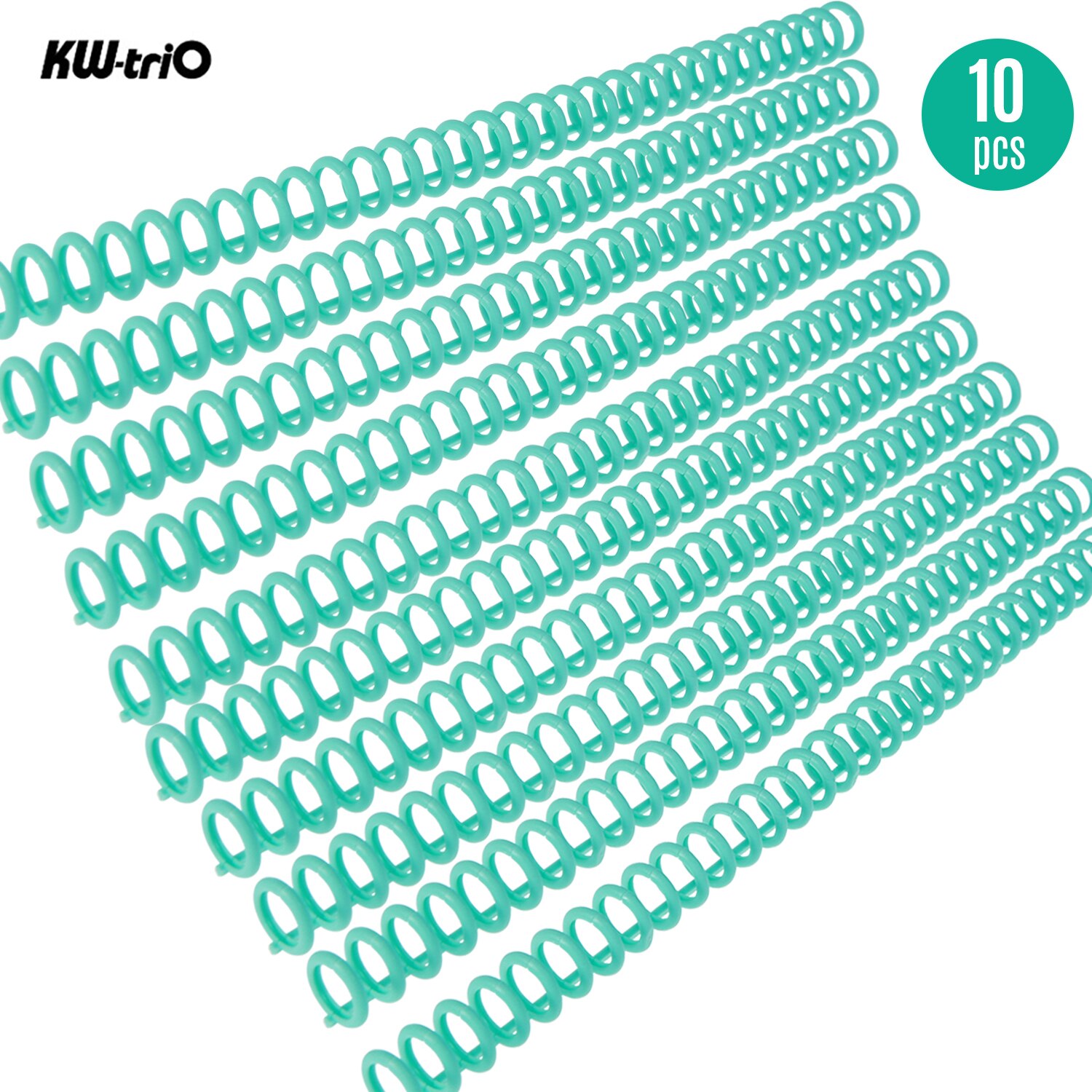 10pcs 85 Sheets 30-Hole Plastic Loose Leaf Binders Ring Binding Spines Combs Capacity for DIY Notebook Album Office Supplies: Light Green
