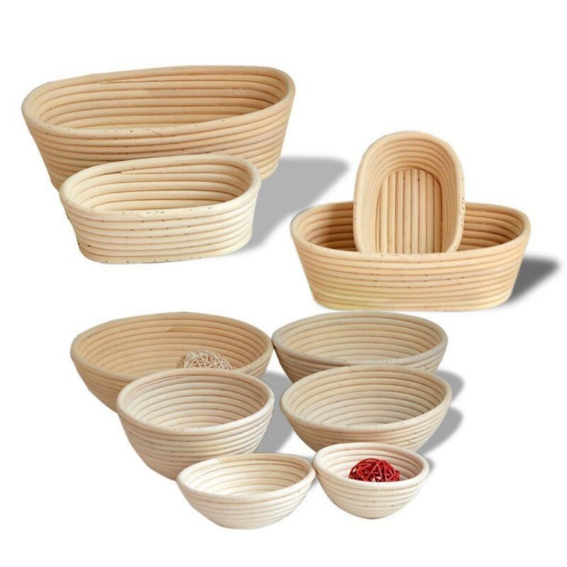 Oval Dough Banneton Brotform Dougn Rattan Bread Proofing Proving Baskets Fermentation Wicker Basket Kitchen Supplies