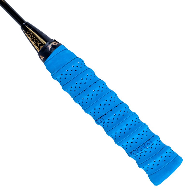 Jump Rope Fishing Rod Handle Tapes Punched Knitting Grip Tape Badminton Racket Grip Tape Sweat Absorbing Bandage Cloth Racket Ba: Pu 101 Royal Blue