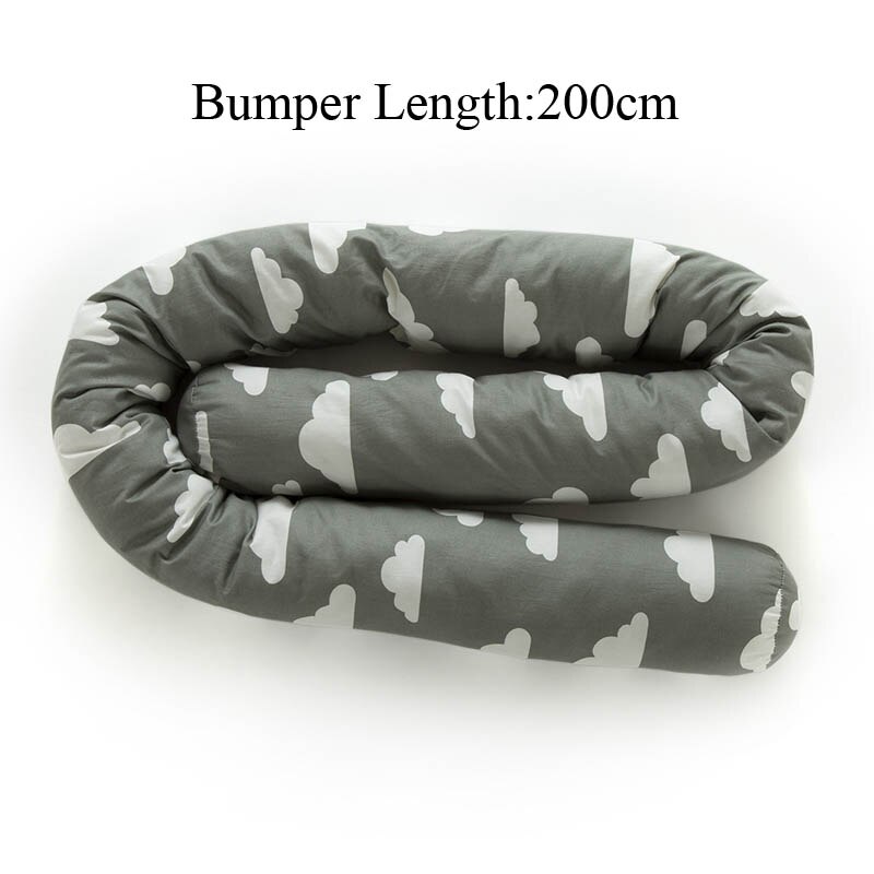 Abnehmbare Baby Nest Bettwäsche Stoßstange Neugeborenes Reise Matratze Schläfer Zaun 85x45cm: grau Wolke Stoßstange