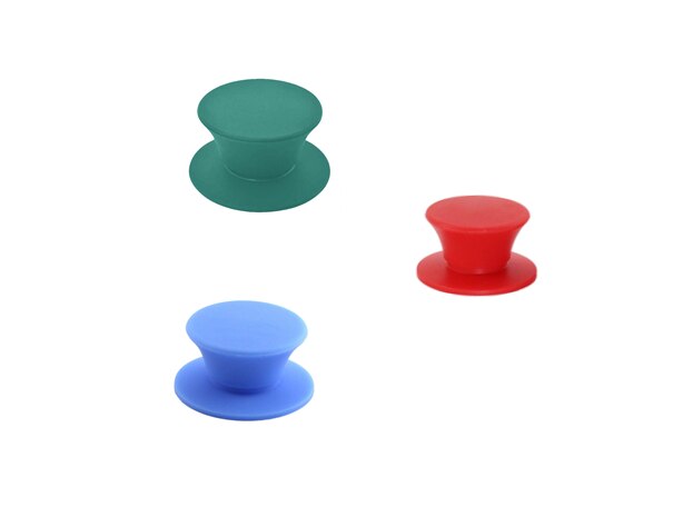 Pot Deksel Knop Siliconen Universele Pot Handvat Vervanging Keuken Kookgerei Cover Knoppen Voor Pan Deksel 3 Pcs: blue red green