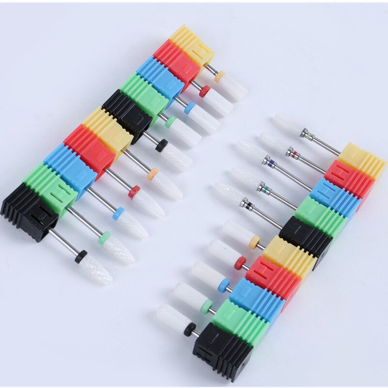 Keramische Nagel Boren Manicure Machine Accessoires Frees Rotary Burr Elektrische Nagelvijlen Slijpen Hoofd Nail Art Gereedschap