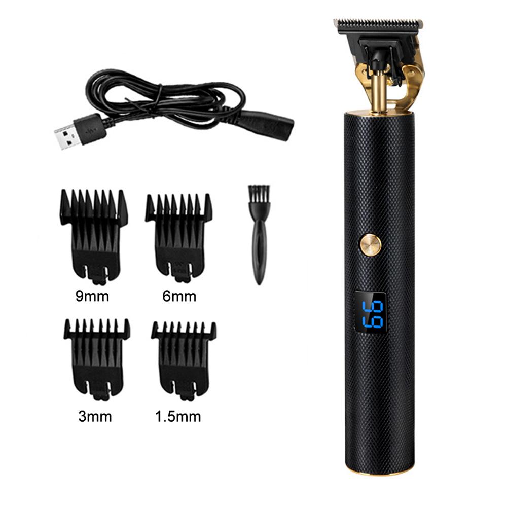 Kemei électrique Pro Li tondeuses barbier 0mm tondeuse à cheveux coupe de cheveux rasoir sculpture cheveux barbe Machine outil de coiffure: Option 1 / Us Plug