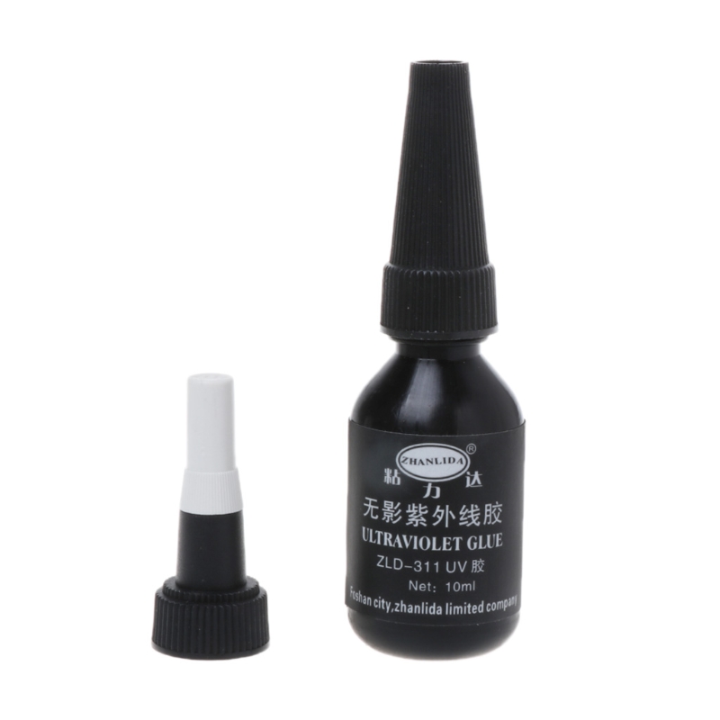 Pegamento ultravioleta de luz UV, adhesivo de fuerte unión para cerámica, vidrio, cristal, E1PF