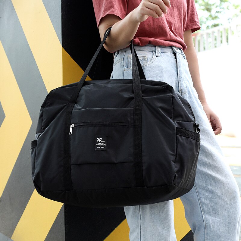 Oxford-Bolsa de equipaje de mano para mujer, de gran capacidad bolso de viaje, bolsa de almacenamiento para fin de semana, maleta con carrito a juego para hombro