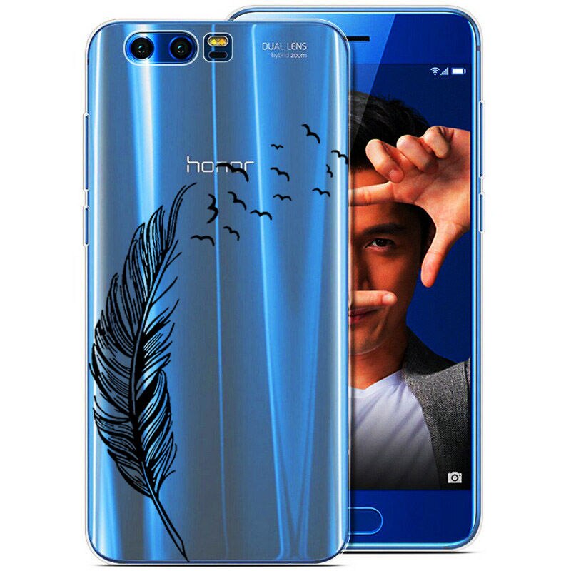 Arvin Silicone Case for Huawei Honor 9 Soft TPU Case for Huawei Honor 9 Premium Slim Crystal Clear Transparent Painting Fundas: 16