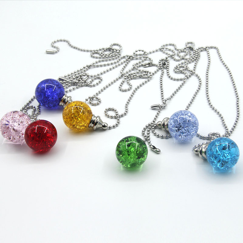 3cm couleur cristal glace fissure boule pendentif ventilateur interrupteur pendentif suspendu Suncatcher maison décoration de mariage ornements créatifs