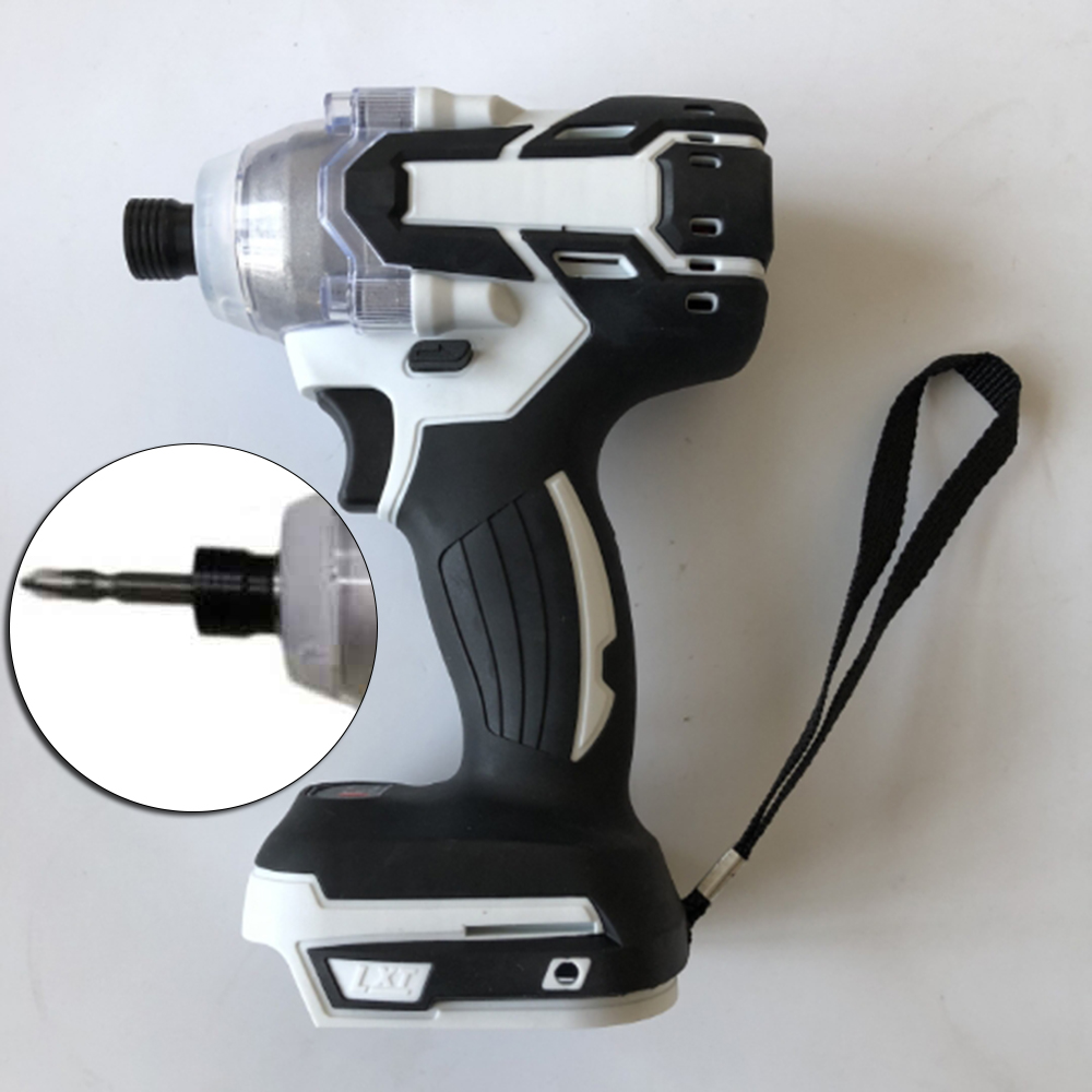 Electric Impact Wrench Driver Body LED Lights Loosening Bolt Nuts Switch Trigger Control Forward Reverse Rotation Power Tools