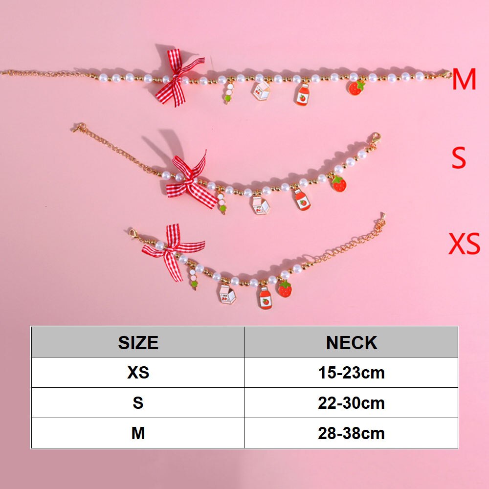 Cane da compagnia gatto perle collana collare accessori Bling piccolo cane gatto gioielli per cucciolo femminile Chihuahua Yorkie coniglio fatto a mano