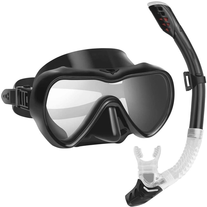 Snorkel Set Anti-Fog Snorkel Masker Met Anti-Lek Volledig Droog Snorkel Buis Voor Vrouwen Mannen Zwemmen En duiken