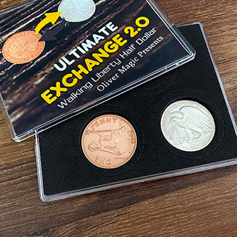 ostateczny Wymieniać się 2.0 (pieszy wolność półdolarówka) magiczne sztuczki zmiana monety Magia magik bliska iluzje sztuczka rekwizyty