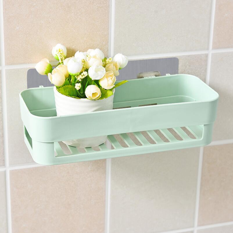 Badkamer Rack Handdoek Hanger Shampoo Douche Plank Zeephouder Houder Keuken Organizer Wanddecoratie: Green