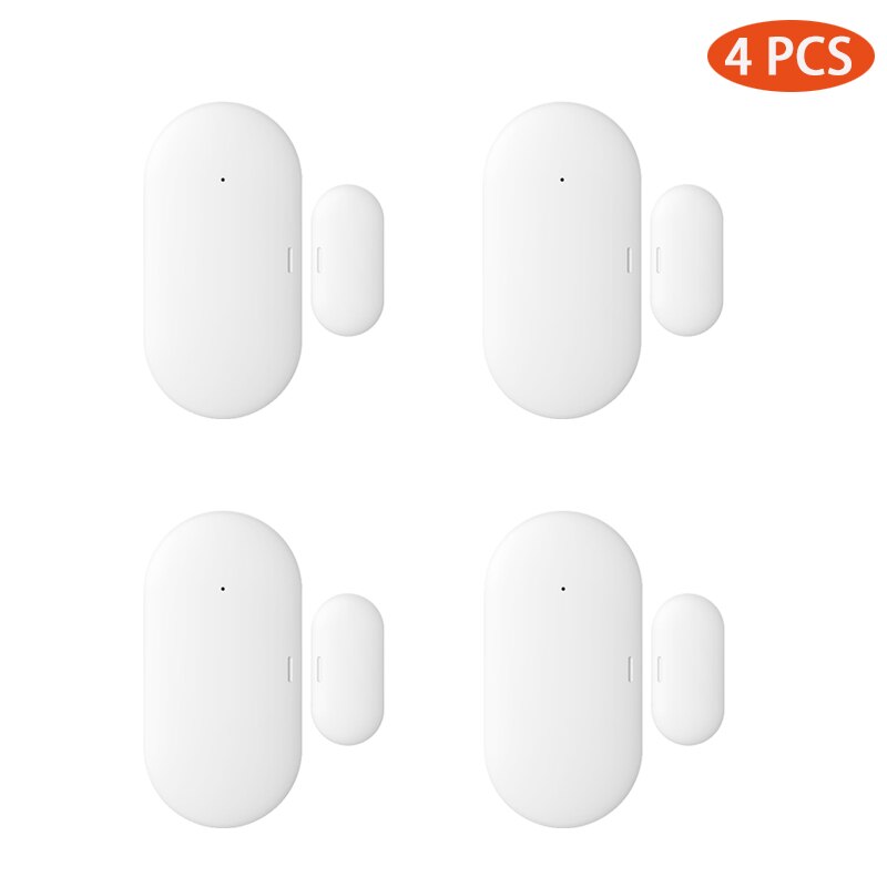 Tuya smart zigbee dør vindu kontakt sensor smart hjem trådløse dørdetektorer åpne/lukke app fjernalarm: Zigbee dør 4 stk