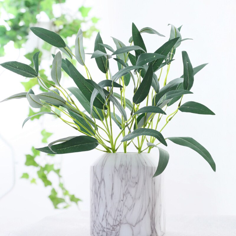 Plants Garden Party Decor Simulation Plant Sprig Eucalyptus Leaves Artificial Flowers Home Decoration Flower Arrangement: Default Title