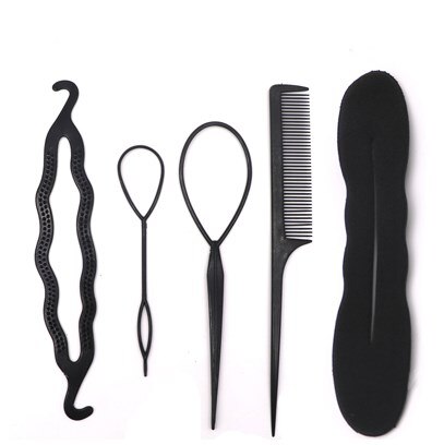 Vrouwen Haar Accessoires Elastische Haarbanden Haar Vlechten Braider Tool Styling Donut Knot Loop Pull Haarspelden Barrette Clips