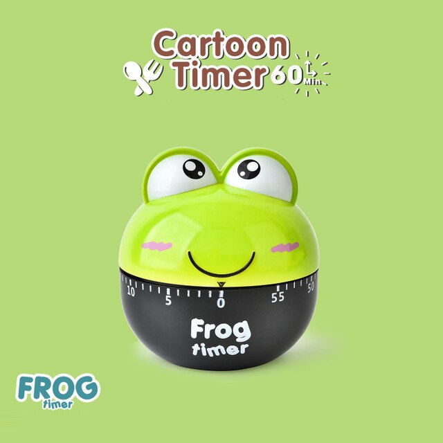60 Minute Timer Easy Operate Kitchen Timer Cooking Baking Helper Kitchen Tools Home Decoration: Frog1