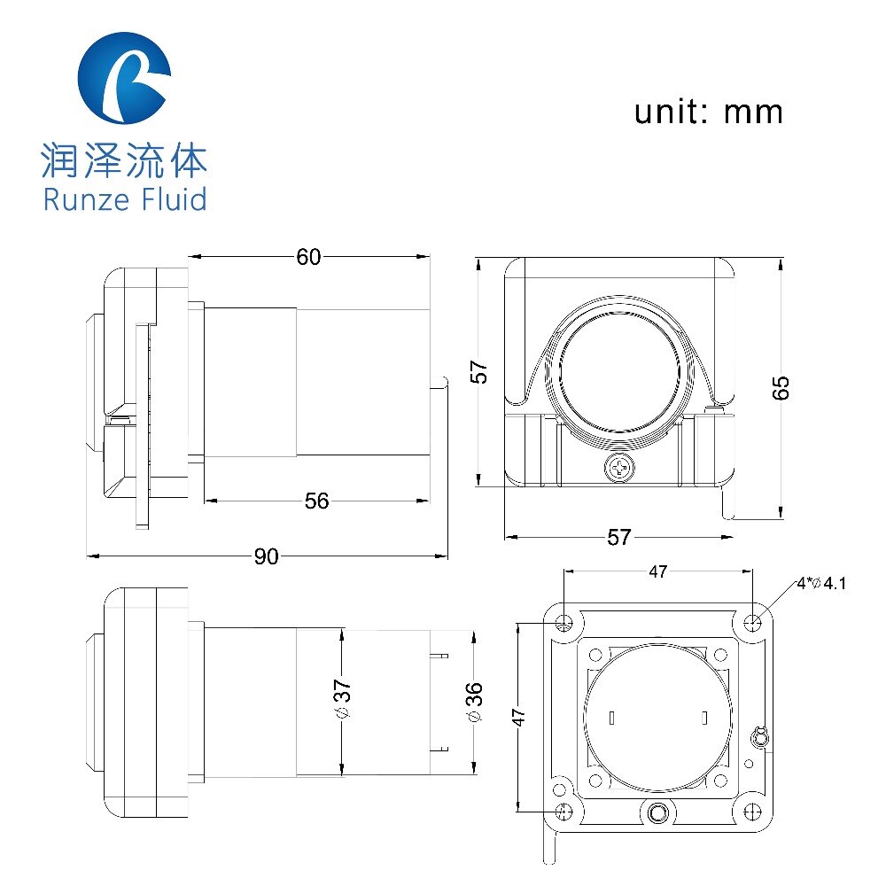Acid Liquid Measure Peristaltic Pump 24v Low Cost