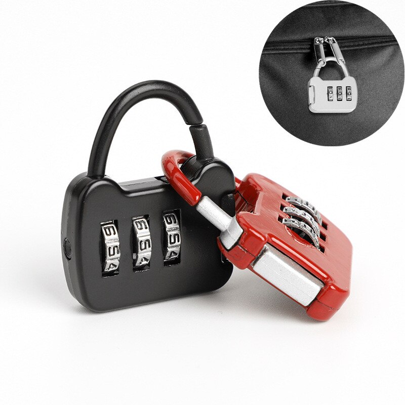 Portable 3 Digit Code Combination Password Lock Mini Suitcase Luggage Case Lock Backpack Padlock for Travel