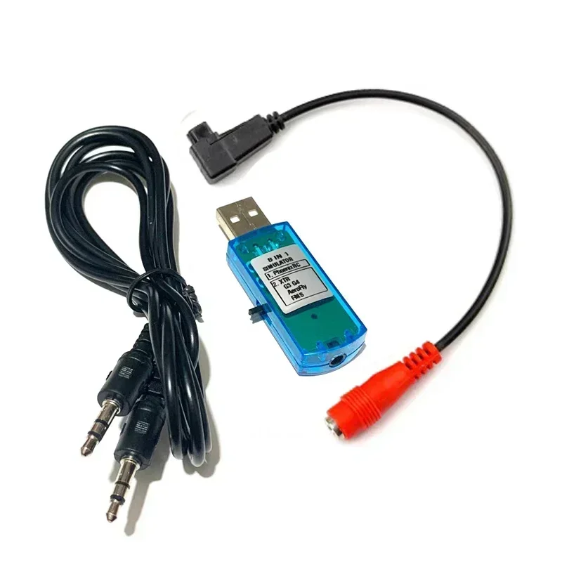 Realflight-Simulateur 8 en 1, Télécommande, USB, Modèle d'Avion Rc, Dongle Complet, Phoenix 6.0, Simulation Golden Kokor: Bleu marine