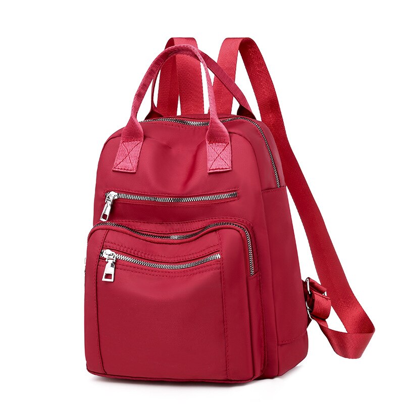 Einfache Oxford Tuch Rucksack Fluss Reise Frauen Tasche Einkaufen Neue Stil Rucksack Frauen: Burgund
