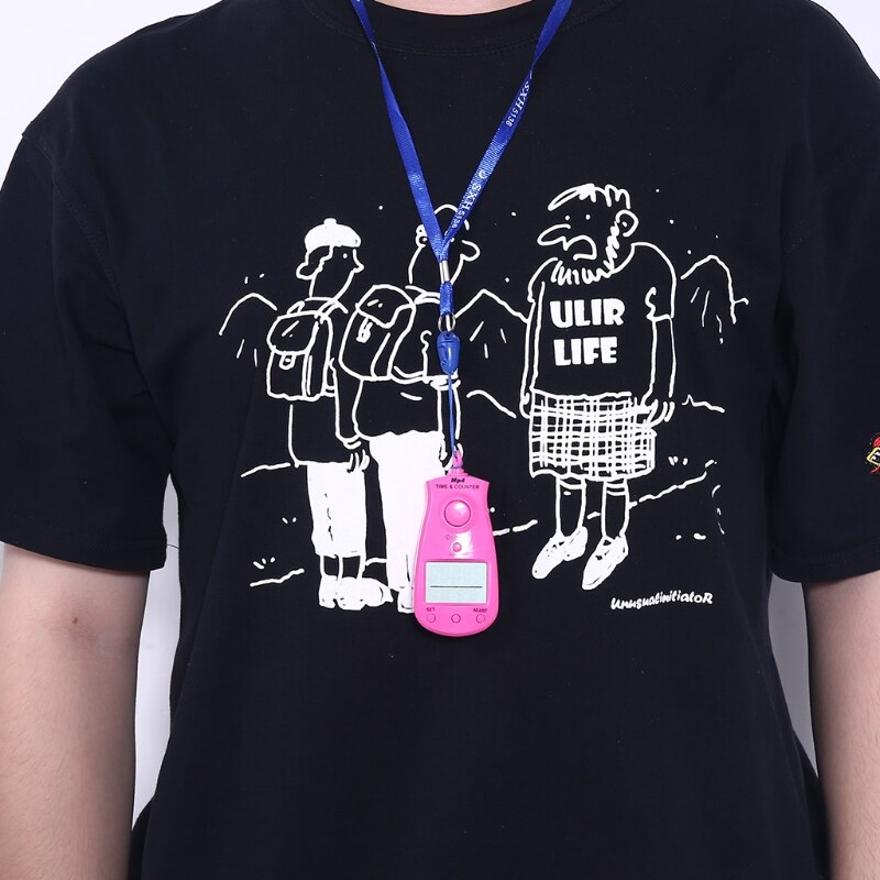 Portable 5-digit Digital Electronic Counter with Clock Calendar and Lanyard Manual Reset Decompression Relaxation Finger