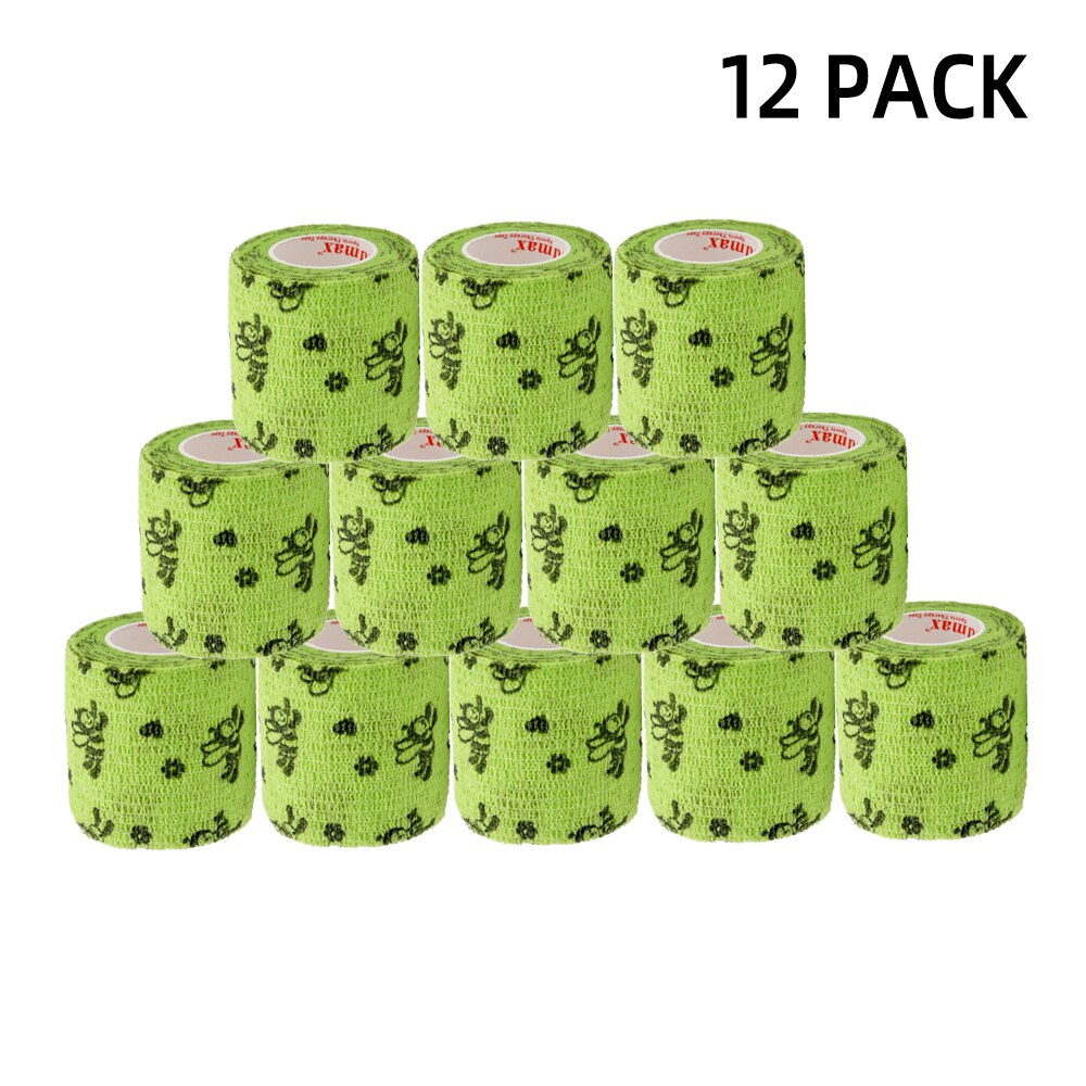 12 Pack Kindmax Self-adhesive Elastic Bandage for Sports Boxing Tape Wrap