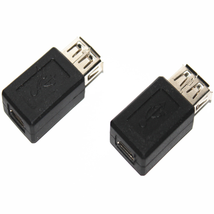 Zwarte Usb 2.0 Type A Female Naar Micro Usb B Female Adapter Plug Converter Usb 2.0 Naar Micro Usb connector