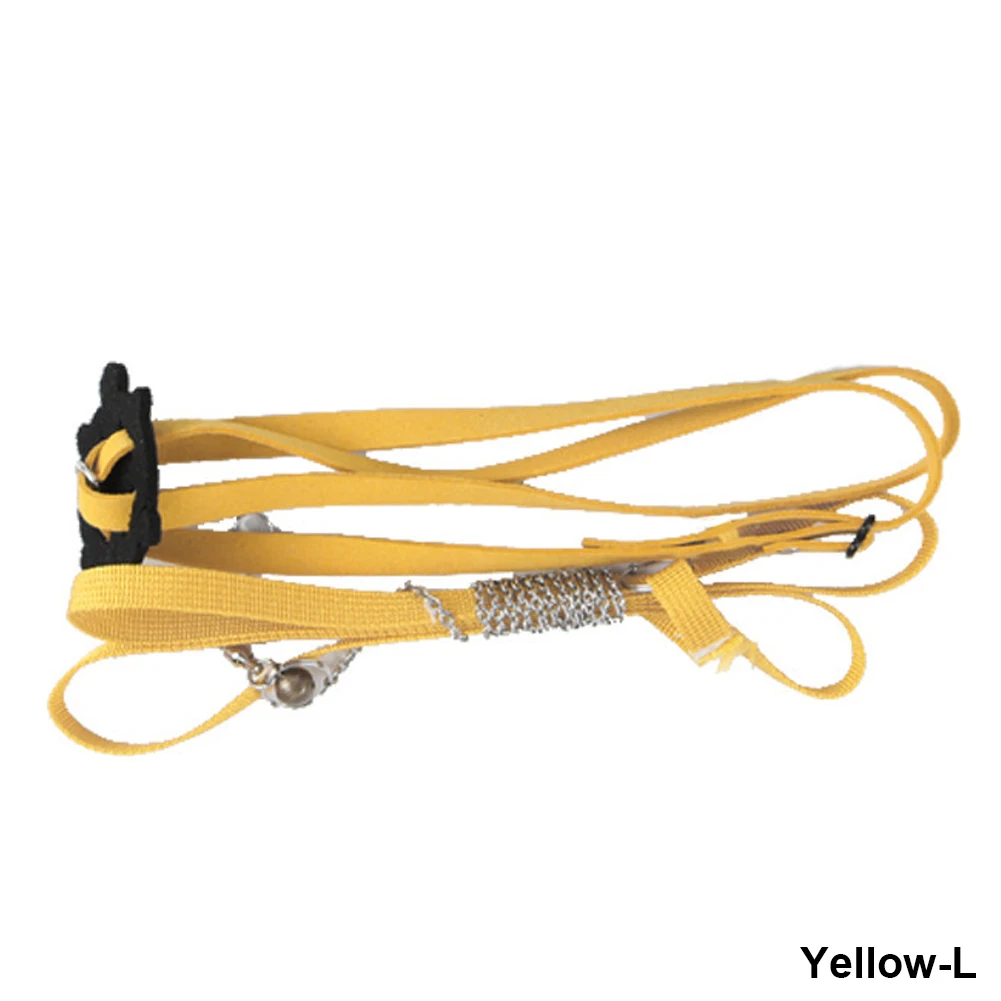 Odporna na zużycie regulowana smycz dla żółwia z bezpieczną linką trakcyjną Pasek uprzęży Idealne artykuły dla zwierząt dla żółwi i żółwi: L / czarny