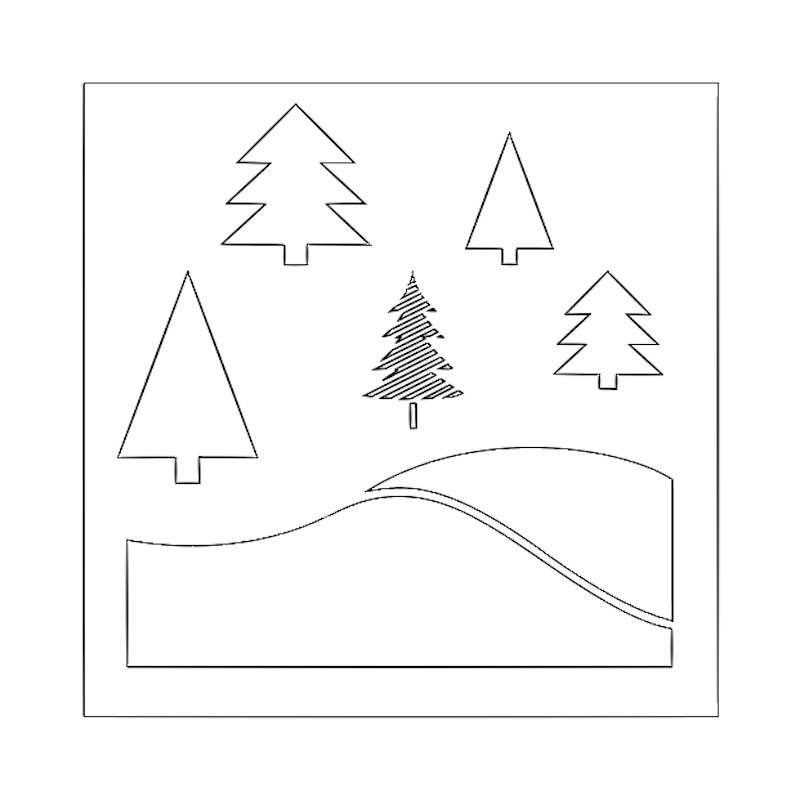 Plastic Stencil Wolken Boom Tak Vlaggen Kleine Geometrie Symmetrie Mandala Bloemen Diy Tekening Papier Kaarten Ambachten Sjablonen #18: 8