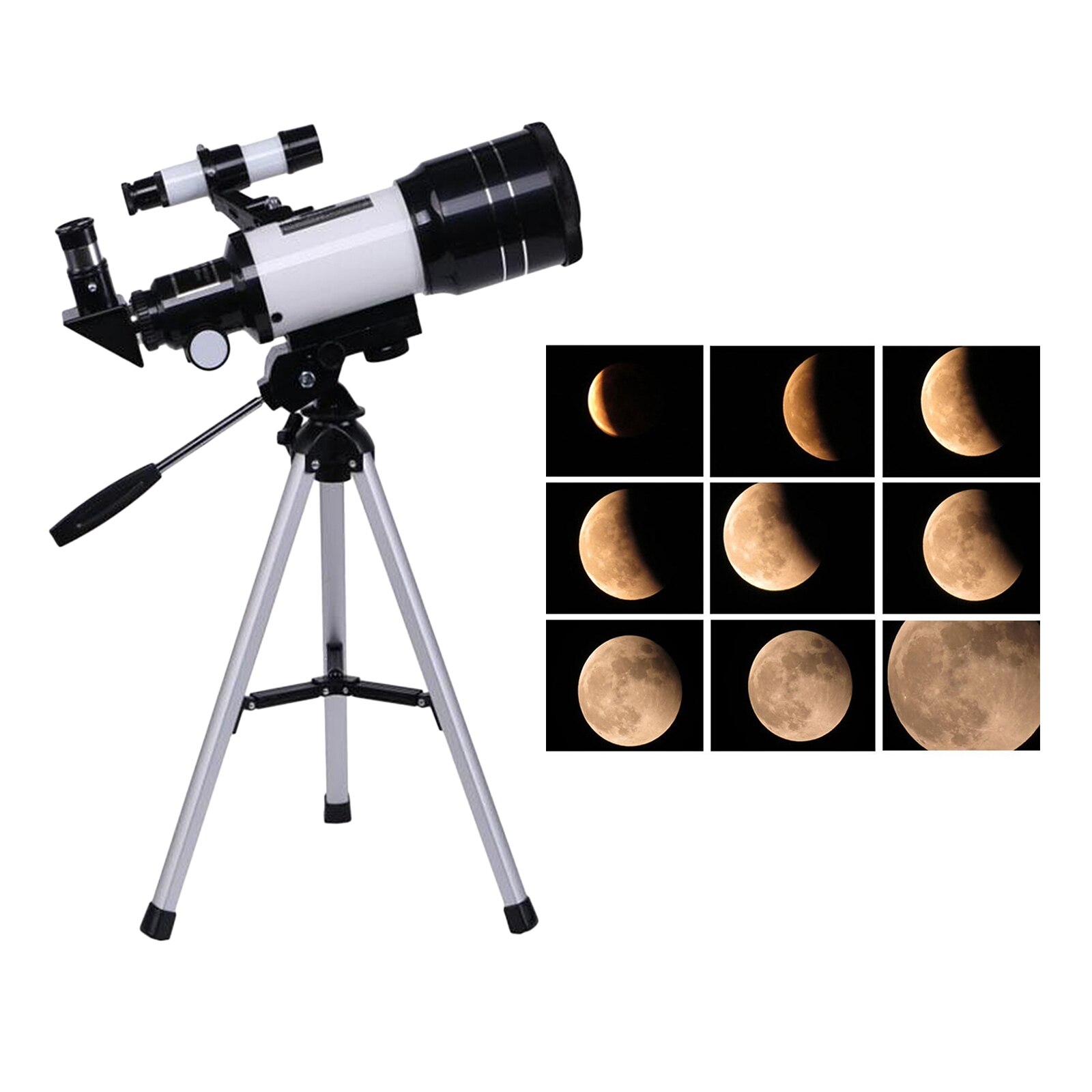 Portable F30070 Astronomical Reflector Telescope Set With Tripod Durable