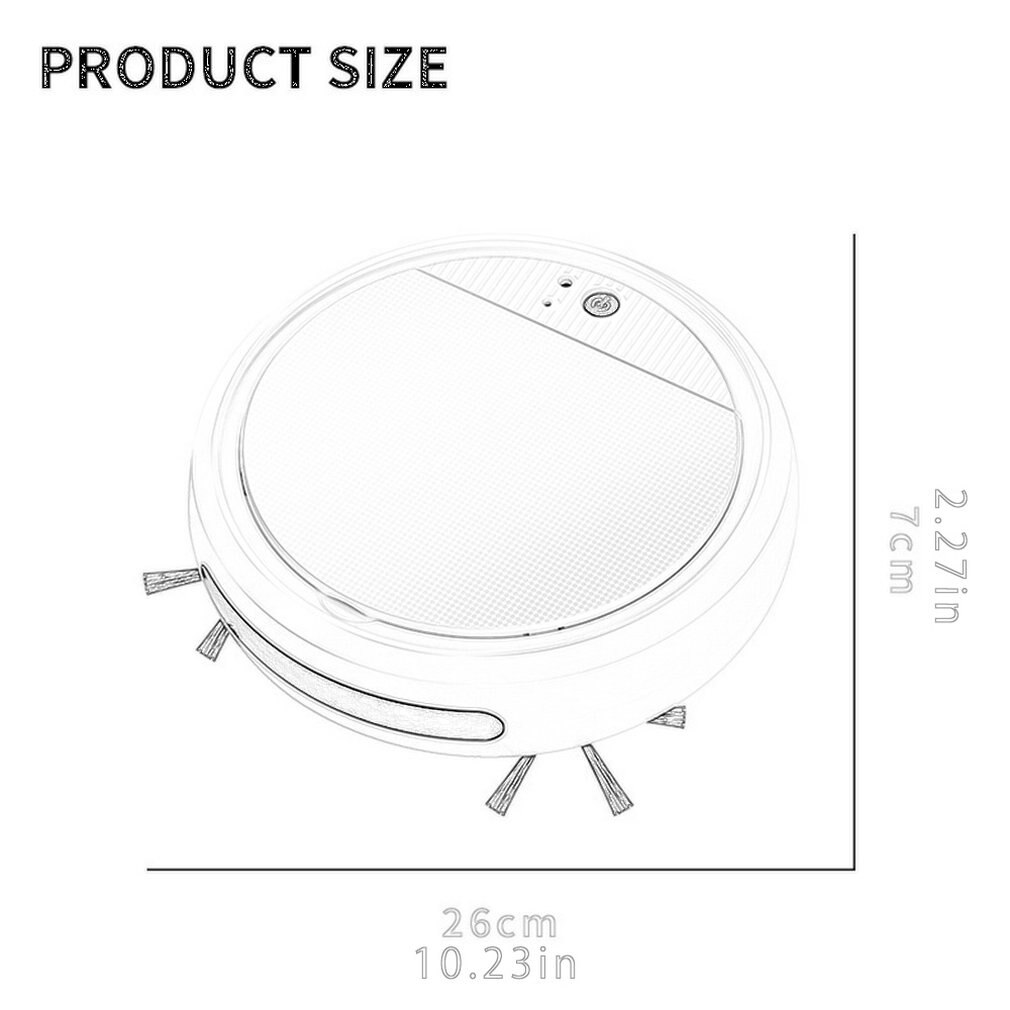 Multifunctional Robot Vacuum Cleaner with Ultra-quiet Ultra-thin Body with Ultraviolet Sterilization