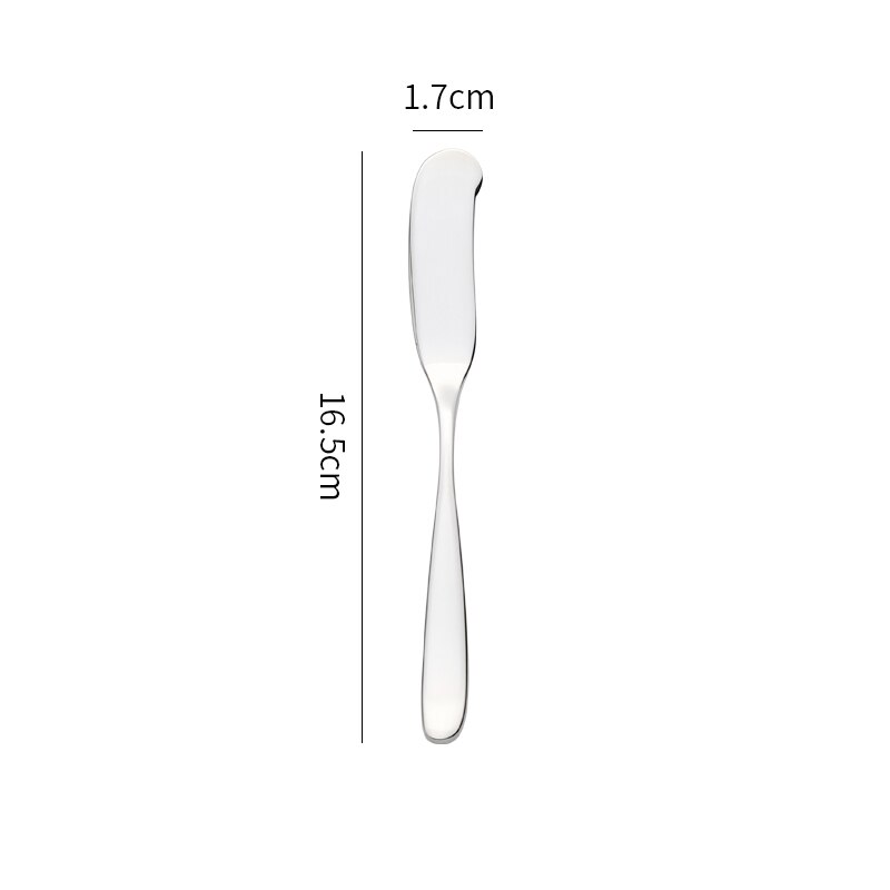 Stainless Steel Cheese Dessert Jam Spreaders Butter Knife Westen Cutlery Breakfast Tool Tableware Kitchen Restaurant Supplies: Silver
