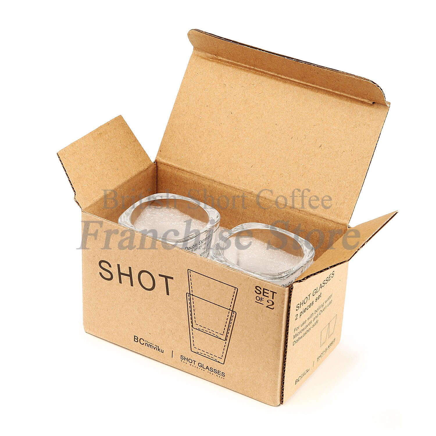 Tasse carrée en verre de 60ml, tasse à mesurer graduée, concentré, expresso, café, Pot à lait