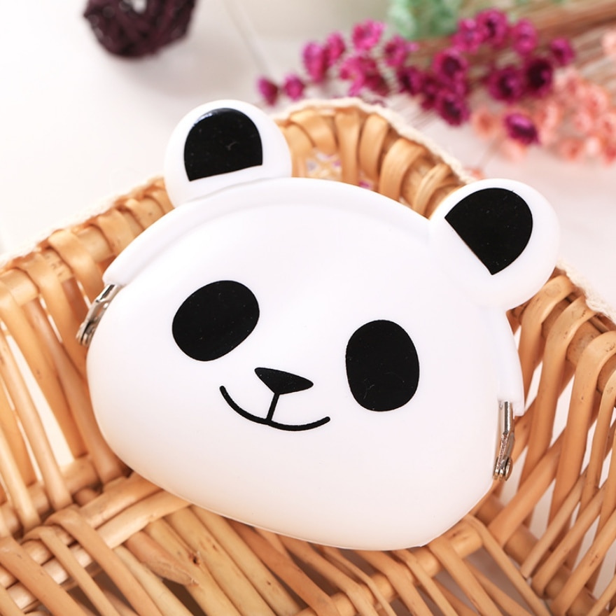 Girls Mini Silicone Coin Purse Animals Small Change Wallet Purse Women Key Wallet Coin Bag For Children Kids # F