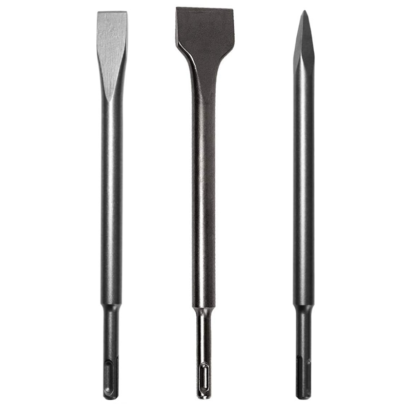 Meißel Set 3-Stück Sds-Plus: Spaten Meißel, Flache Meißel, Punkt Meißel/Universell Anwendbar