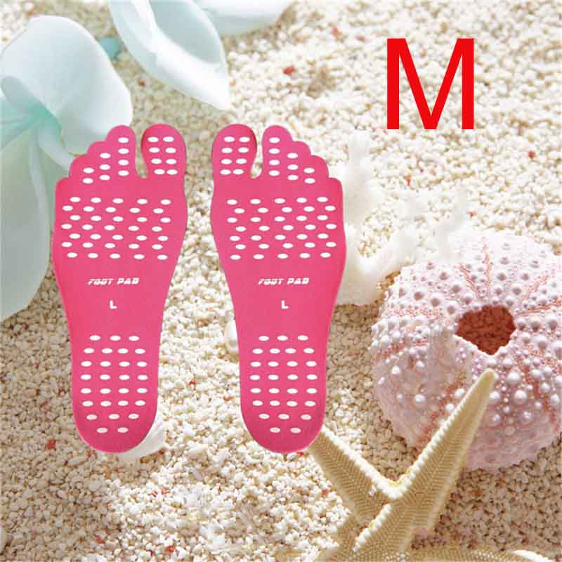 Beach Shoe Invisible Sticker Adhesive Beach Insoles Beach Pads SolesElastic Flexible Pool Barefoot Anti-slip Pads Men Women: Naturals