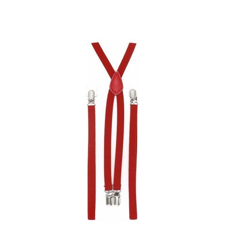 Bretelle fine et créative unisexe, 1cm de largeur X dos, pour femmes: red