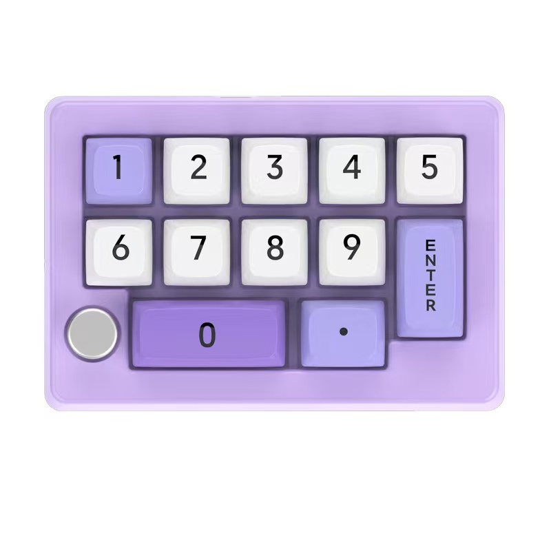 K808 Mini Keyboard 13 Key Macro Programmable Fully Swappable Mechanical Switch 7 Color RGB Light Gaming Mechanical Keyboard: PURPLE