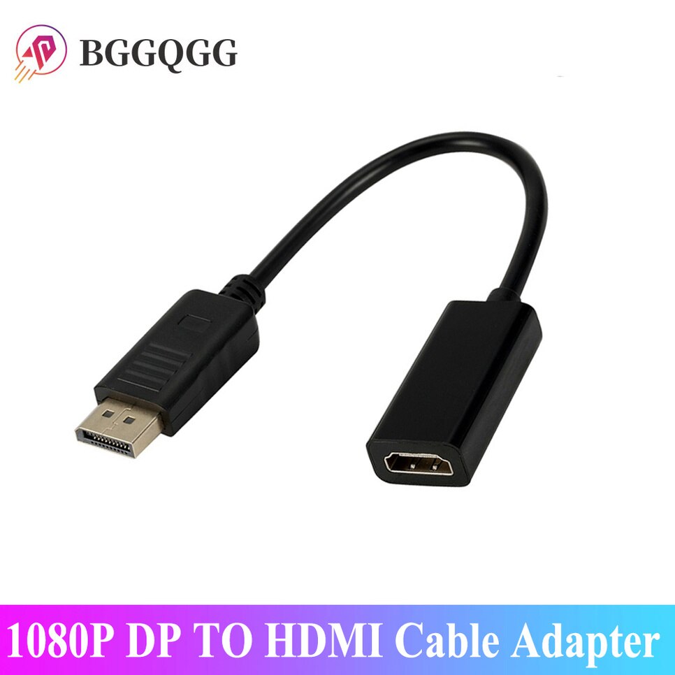 BGGQGG Male To Female DP TO HDMI Converter 1080P DP TO HDMI Cable Adapter DisplayPort for PC Laptop HDTV Project DP HDMI