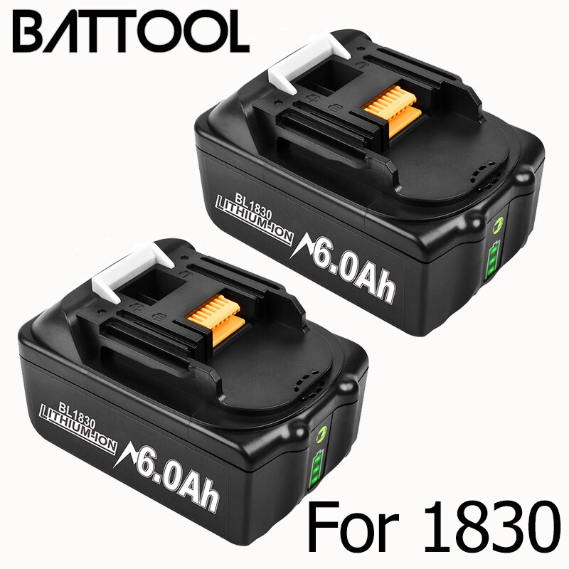 BATTOOL-batería de iones de litio de 18V, 3000mah, para herramientas eléctricas Makita BL1815, BL1820, BL1830, BL1815, BL1815N, BL1820