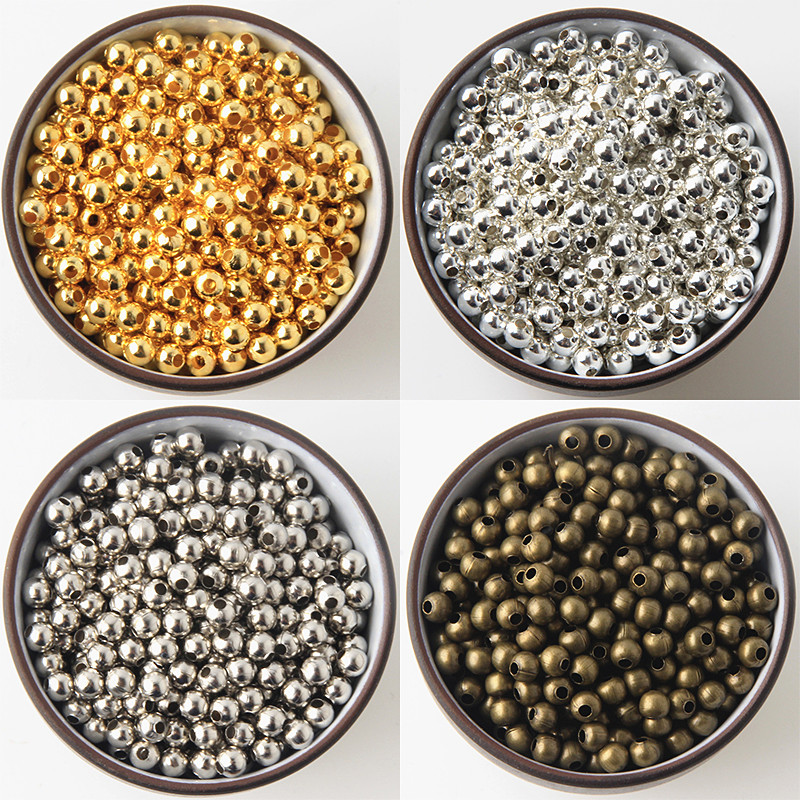 UNICRAFTALE Roestvrijstalen Kralen – 50 Stuks, 6x6 Mm, Goudkleurig, Met Groot Gat (4 Mm) – Perfect Voor Sieraden, Armbanden, Kettingen En DIY-projecten
