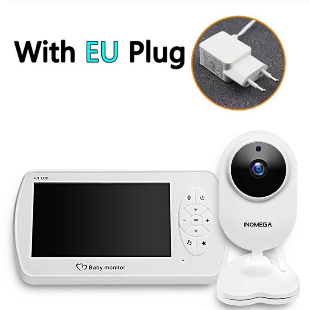 Baby Monitor with 4.3 Inches LCD Baby Monitor Infrared Night Vision Wireless Video Baby Sleeping Monitor Temperature Monitoring: EU