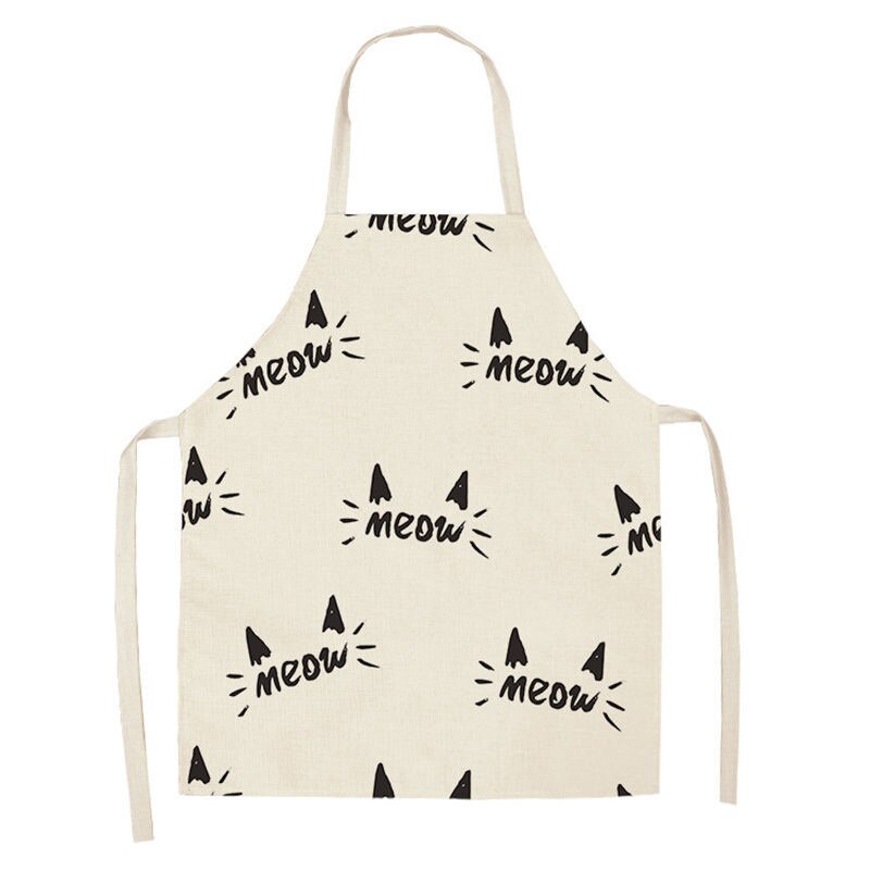 limpieza hogar delantal cocina mujer Delantal con Gato de dibujos animados para mujer y hombre, accesorios de cocina para hornear, delantal de cocina, delantal de café: 15 / 47x38cm kidsize