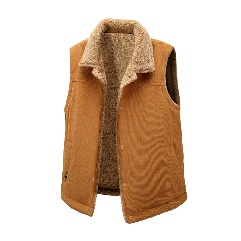 Winterweste für herren, herrenweste aus winterfleece und warmem lammfleece, vielseitige und lässige herrenweste