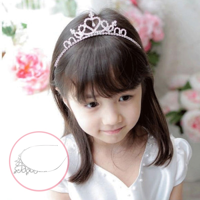 Baby Hairband Kristall Tiara Haarreif Kid Mädchen Braut Strass Prinzessin Krone Party Accessiories Prinzessin Prom Crown Headwear