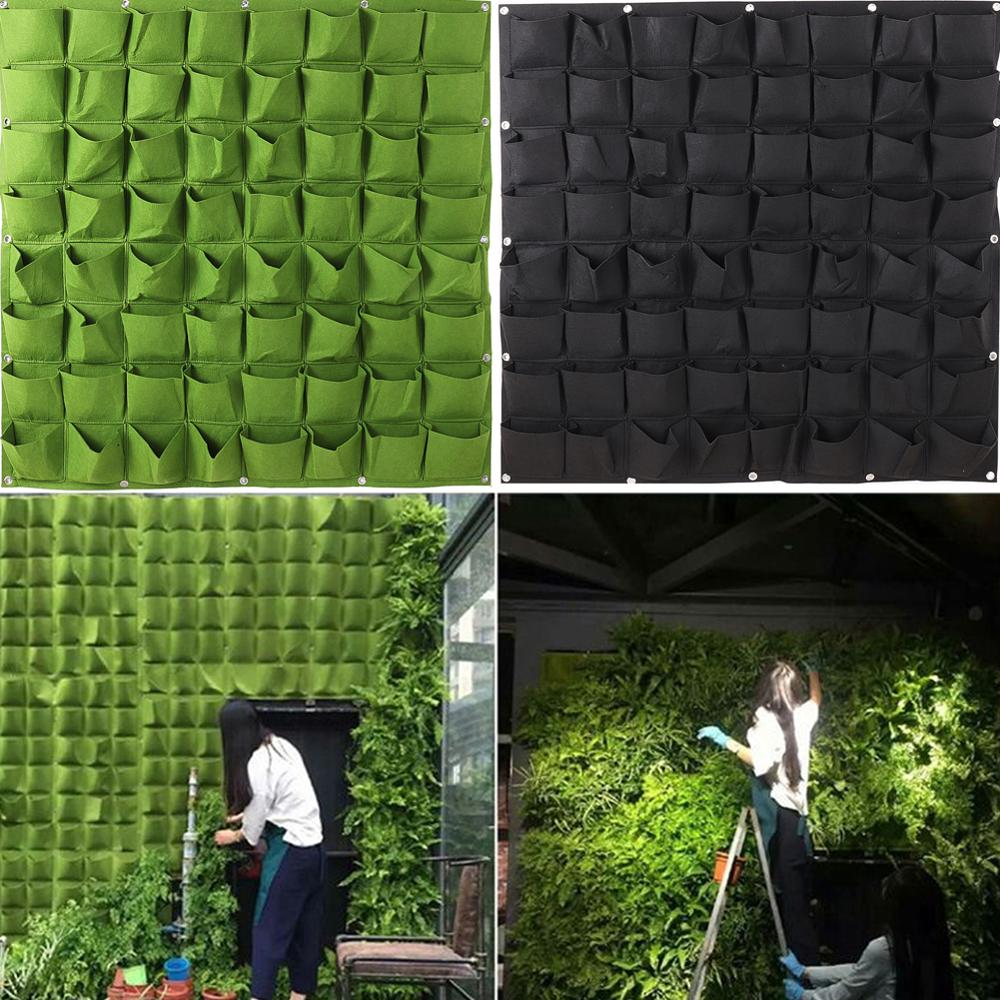 Wall Hanging Planting Bags Pockets Outdoor Garden Growing Bag Planter Vertical Garden Vegetable Seedling Bags Tuin Gardening Bag