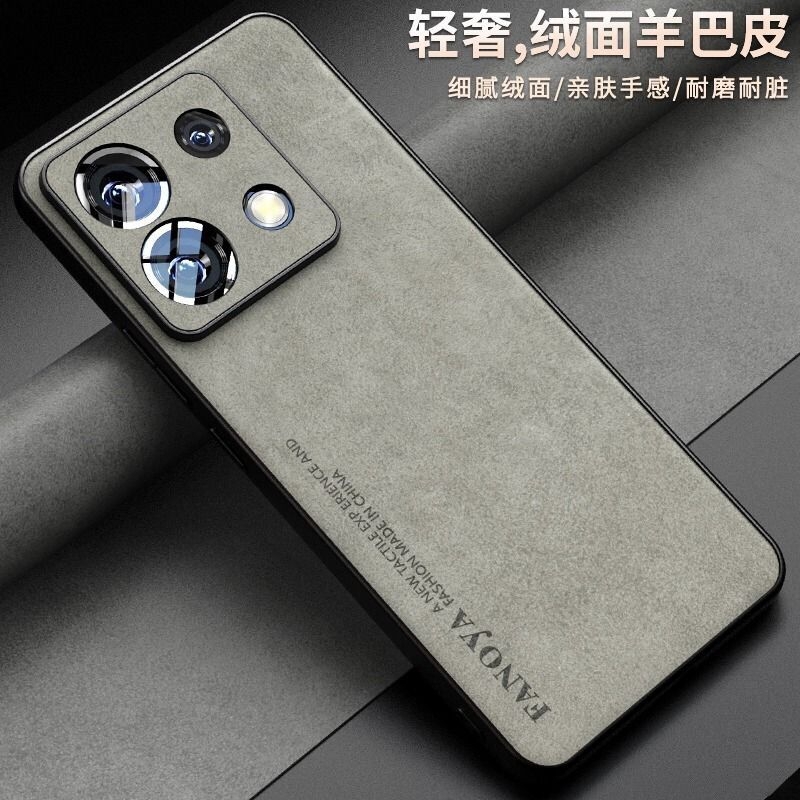Hoesje Voor Poco M6 Pro 4G Hoesje Luxe Lederen Achterkant Voor Xiaomi Poco M6pro Redmi Note 13pro Siliconen Beschermkap Bumper: ABS / GRIJS