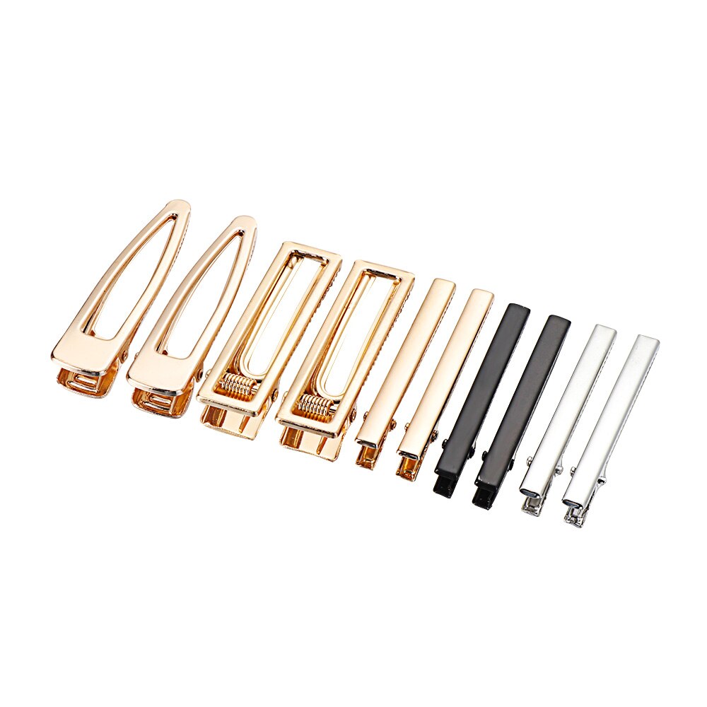 Girl Cute Hair Pin Mold UV Resin Molds DIY Geometric hairpin Molds Handcraft Silicone Mold Resin Jewelry Molds: 10pcs Mixed Hairpin